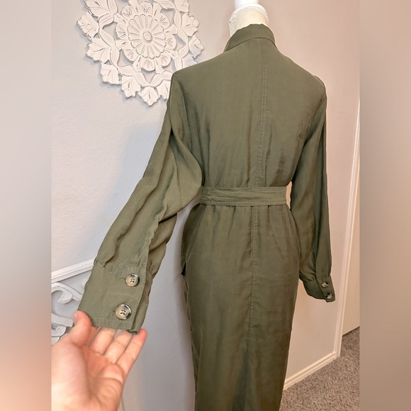 H&M UTILITY STYLE MIDI DRESS/kimono long sleeve size 2 worn only once! - Picture 8 of 12